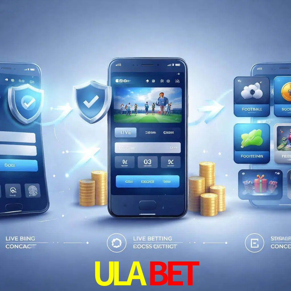 Pasos de acceso a la app ULABET en pantalla de teléfono móvil